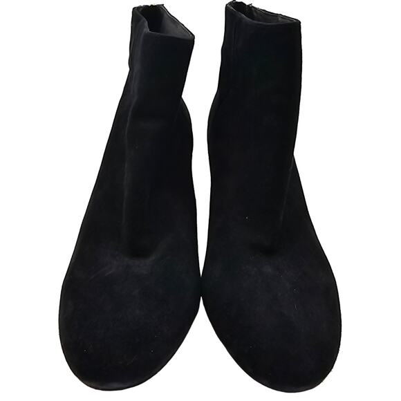 Steve Madden Womans size 6.5 Ithica-M Kid Suede Leather Black Booties Back Zip - Picture 3 of 8